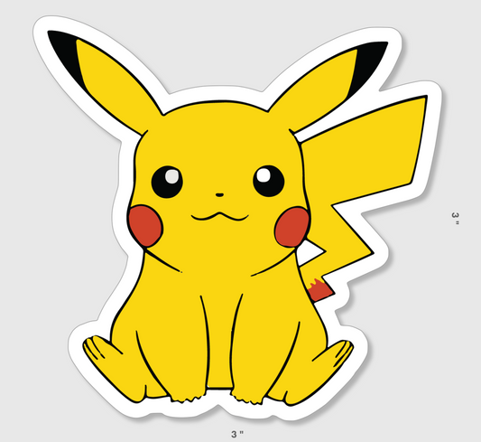 Pikachu Vinyl Decal - Durable Pokémon Sticker for All Surfaces