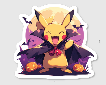 Pikachu Halloween Sticker Bundle – All 5 Stickers for 20% off (Limited Time Offer!)